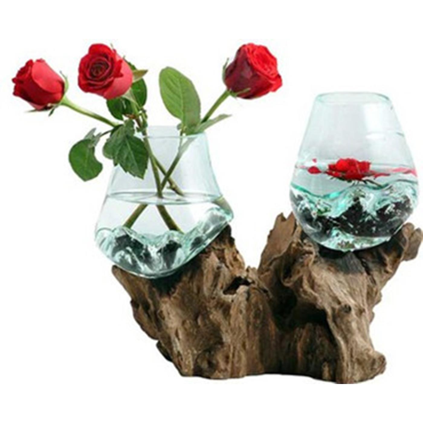 Wurzel mit Glas Größe 5,2 Gläser ca. 45-50 cm