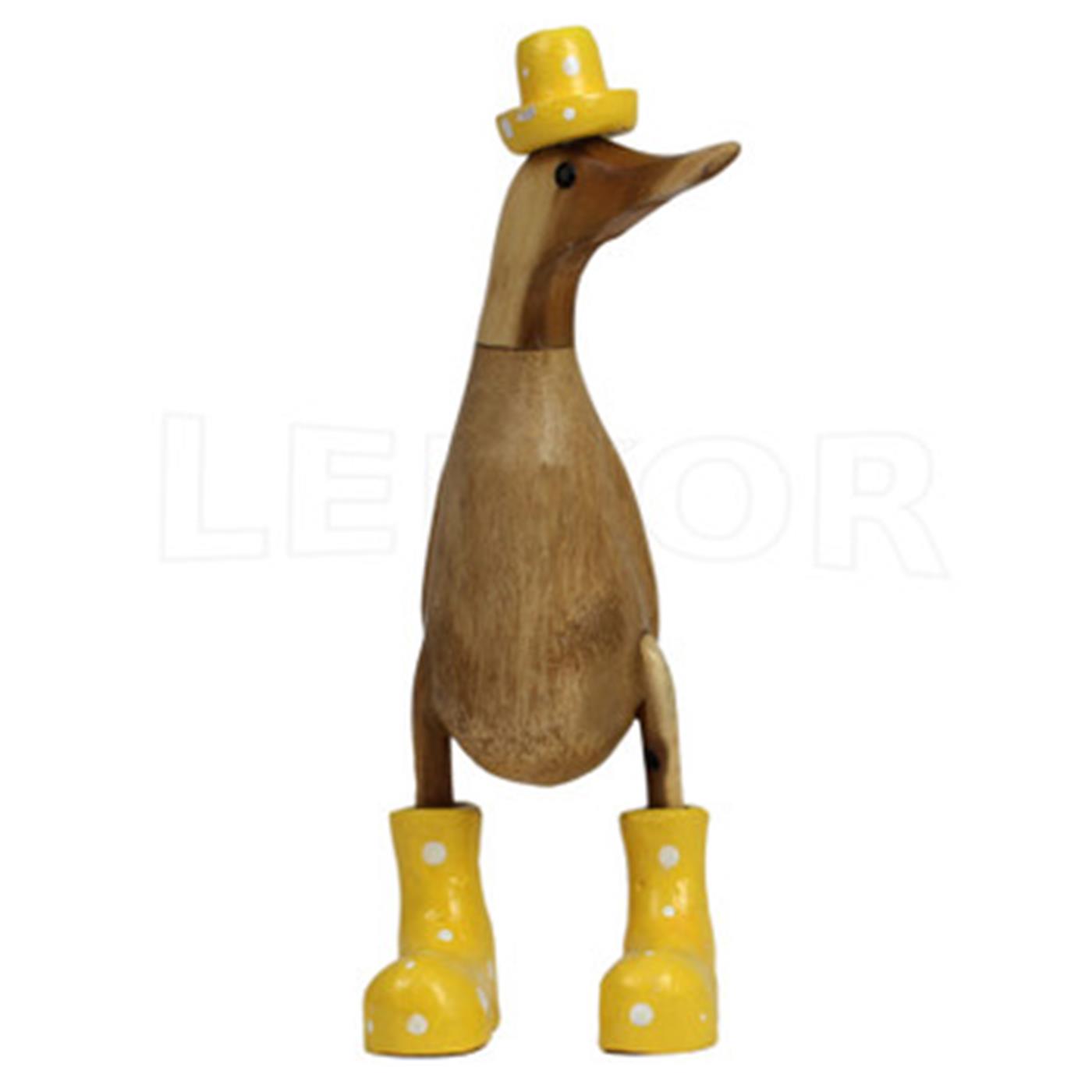 Ente mit bunten Stiefeln 25 cm gelb